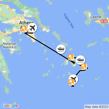 Itinéraire L'odyssée des Cyclades : Naxos, Amorgos, Santorin