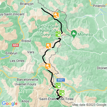 Itinéraire GTA : de Briançon à St-Étienne-de-Tinée