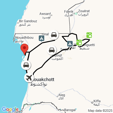 train du désert et dunes de l'adrar