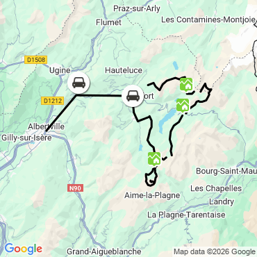 Itinéraire Le tour du Beaufortain