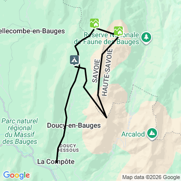 Itinéraire Mes premiers pas dans les Bauges avec un âne