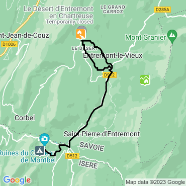 Itinéraire Le parc de Chartreuse avec mon âne