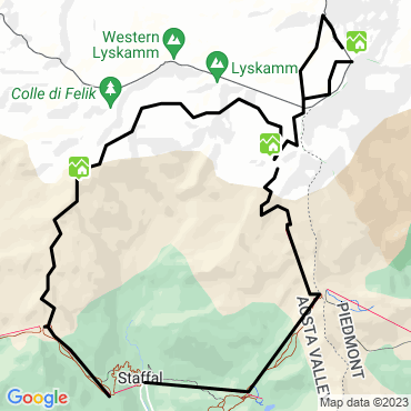 Itinéraire Objectif Mont-Rose (4634 m)