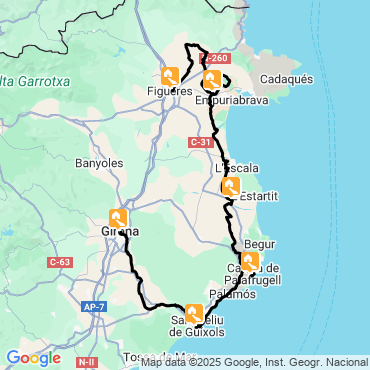 Itinéraire La catalogne à vélo : de Gérone à Figueres