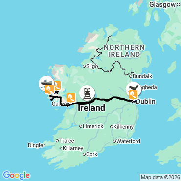 Itinéraire Plages et montagnes du Connemara