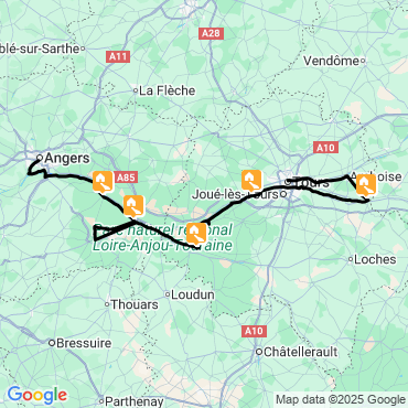 Itinéraire De Tours à Angers, à vélo au fil de la Loire