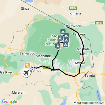 Itinéraire Kilimandjaro : voie Rongai