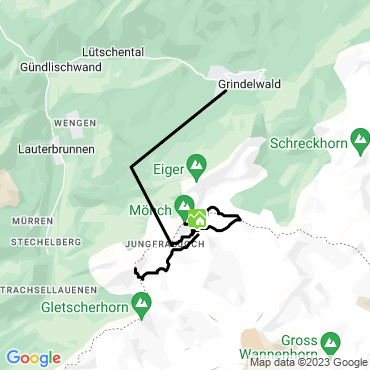 Itinéraire Les géants de l'Oberland
