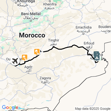 Itinéraire Rêves de sable à Merzouga