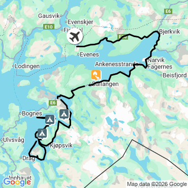 Itinéraire Kayak et rando dans les fjords norvégiens