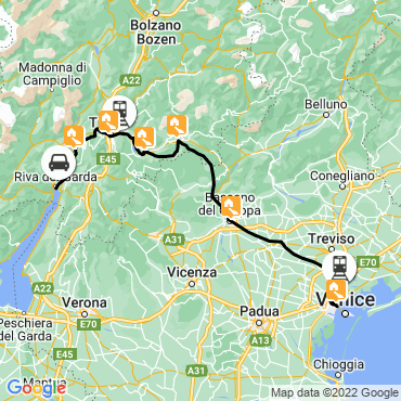 Itinéraire Du Lac de Garde à Venise