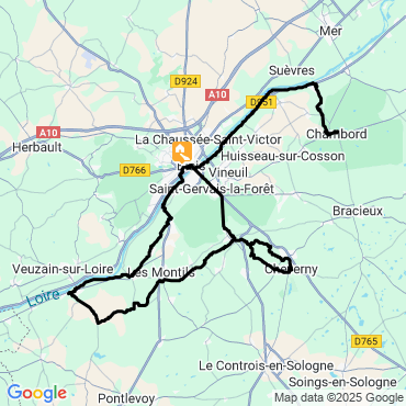 Itinéraire Escapade à vélo électrique - Châteaux de la Loire