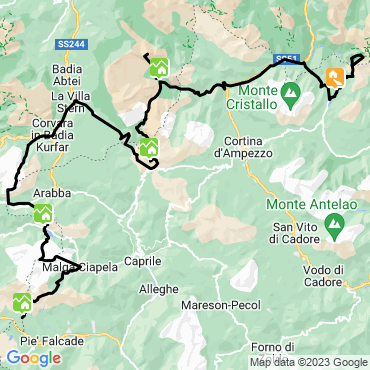 Itinéraire La traversée des Dolomites à ski