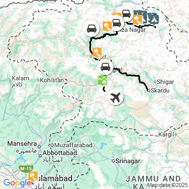 Itinéraire Le trek de Shimshal et la vallée de la Hunza