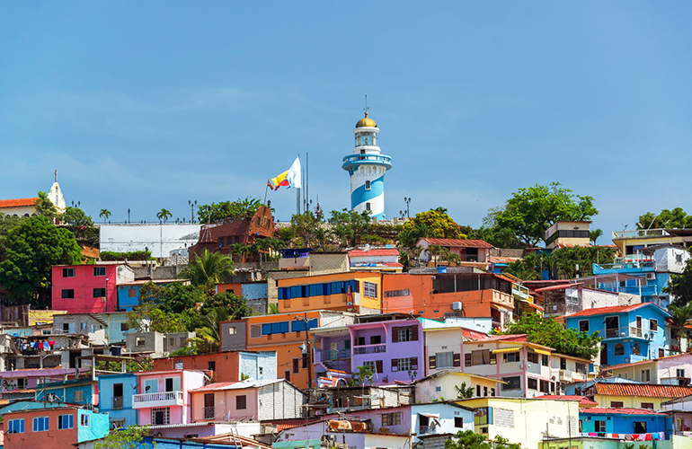 Maisons colorées, Guayaquil, Équateur