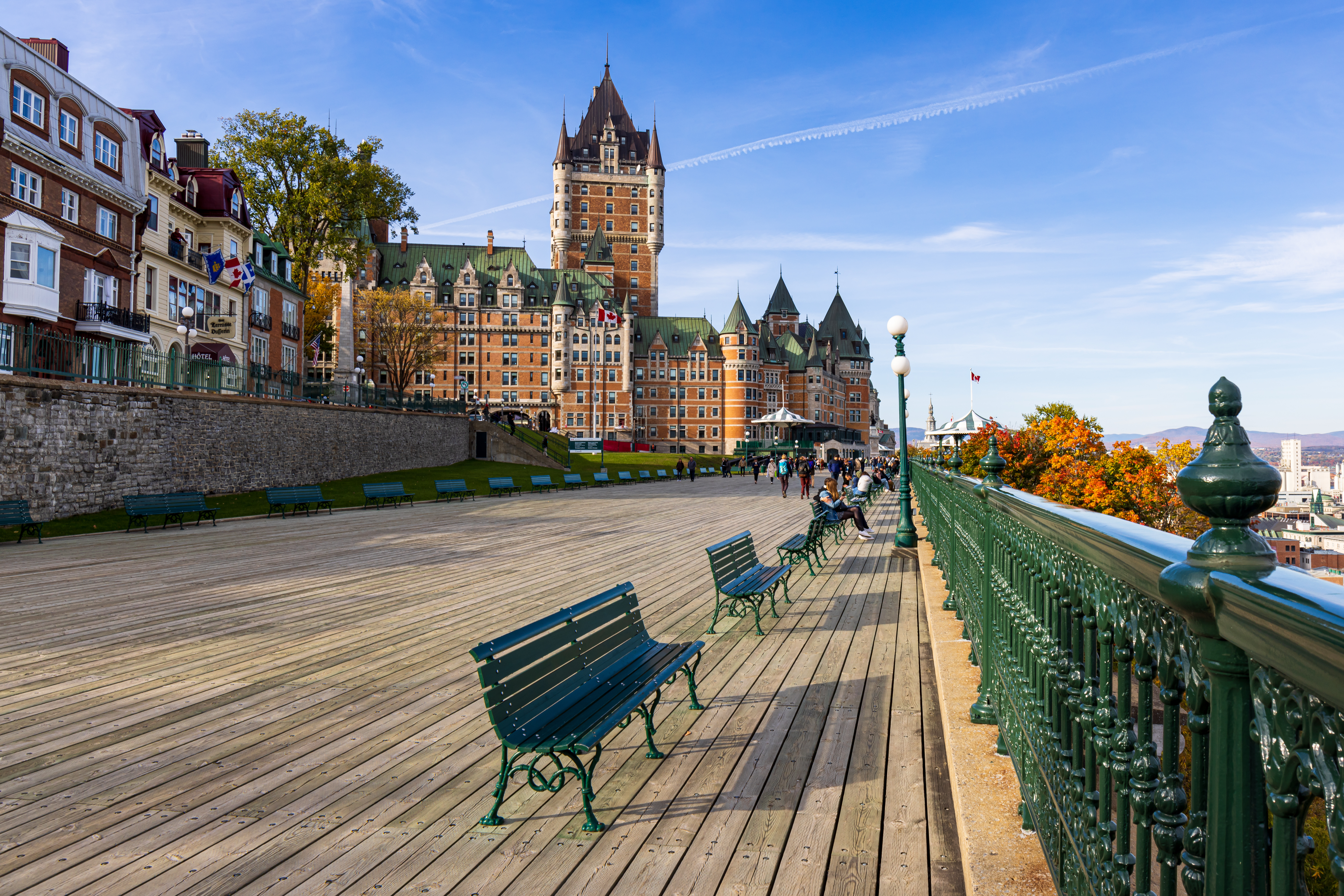 Vue sur la château Frontenac, emblème de la vieille ville de Québec au Canada.