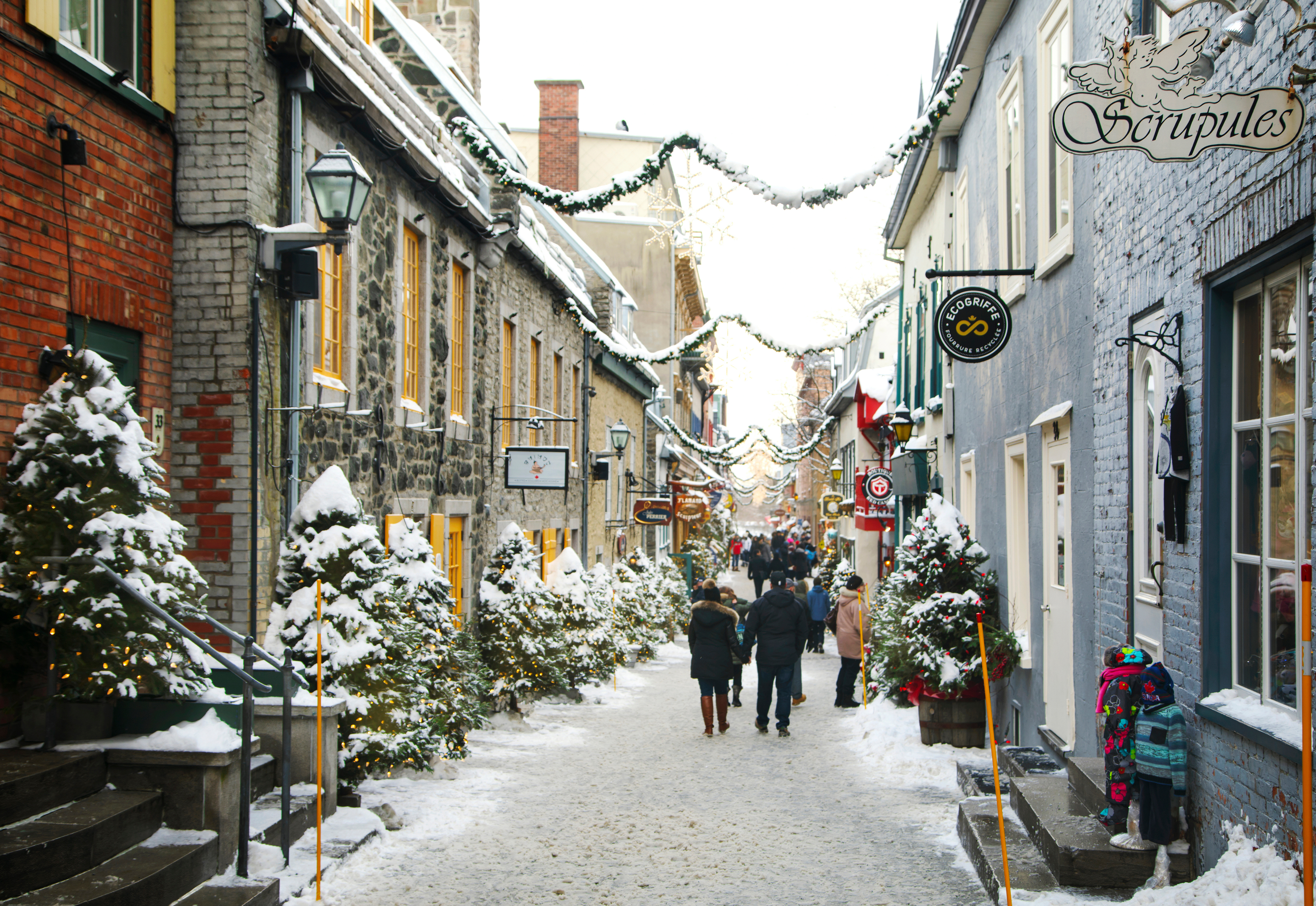 Rue de Québec sous la neige, Canada