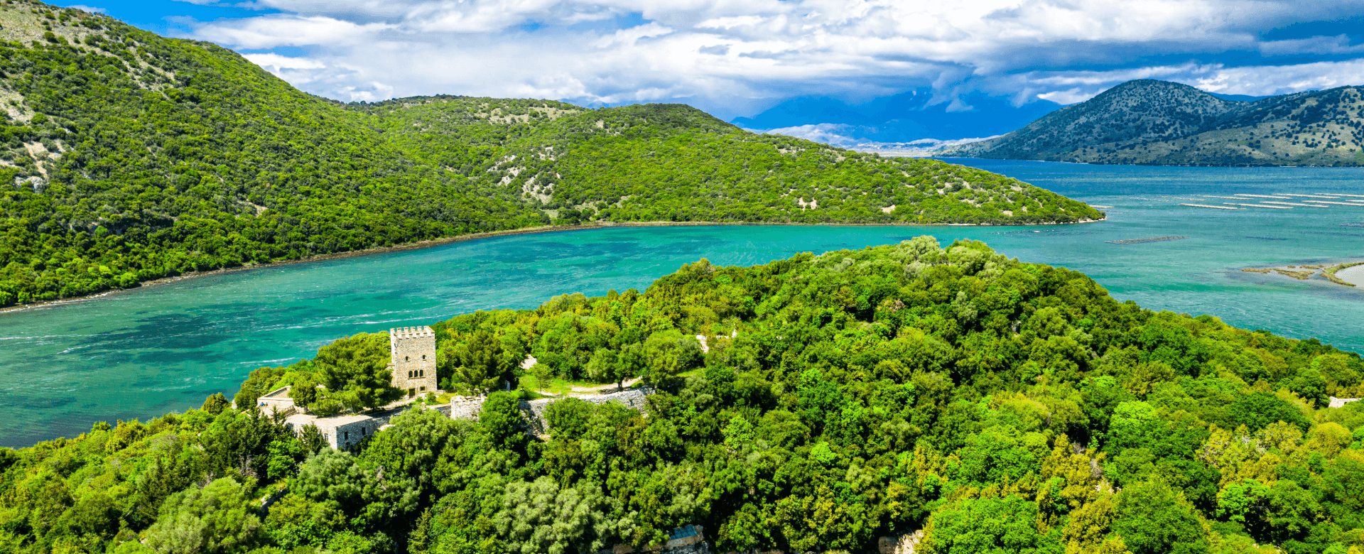 Vue du site archéologique de Butrint, Albanie