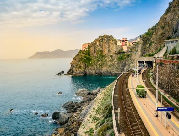 Gare de Manarola aux Cinque Terre, Italie